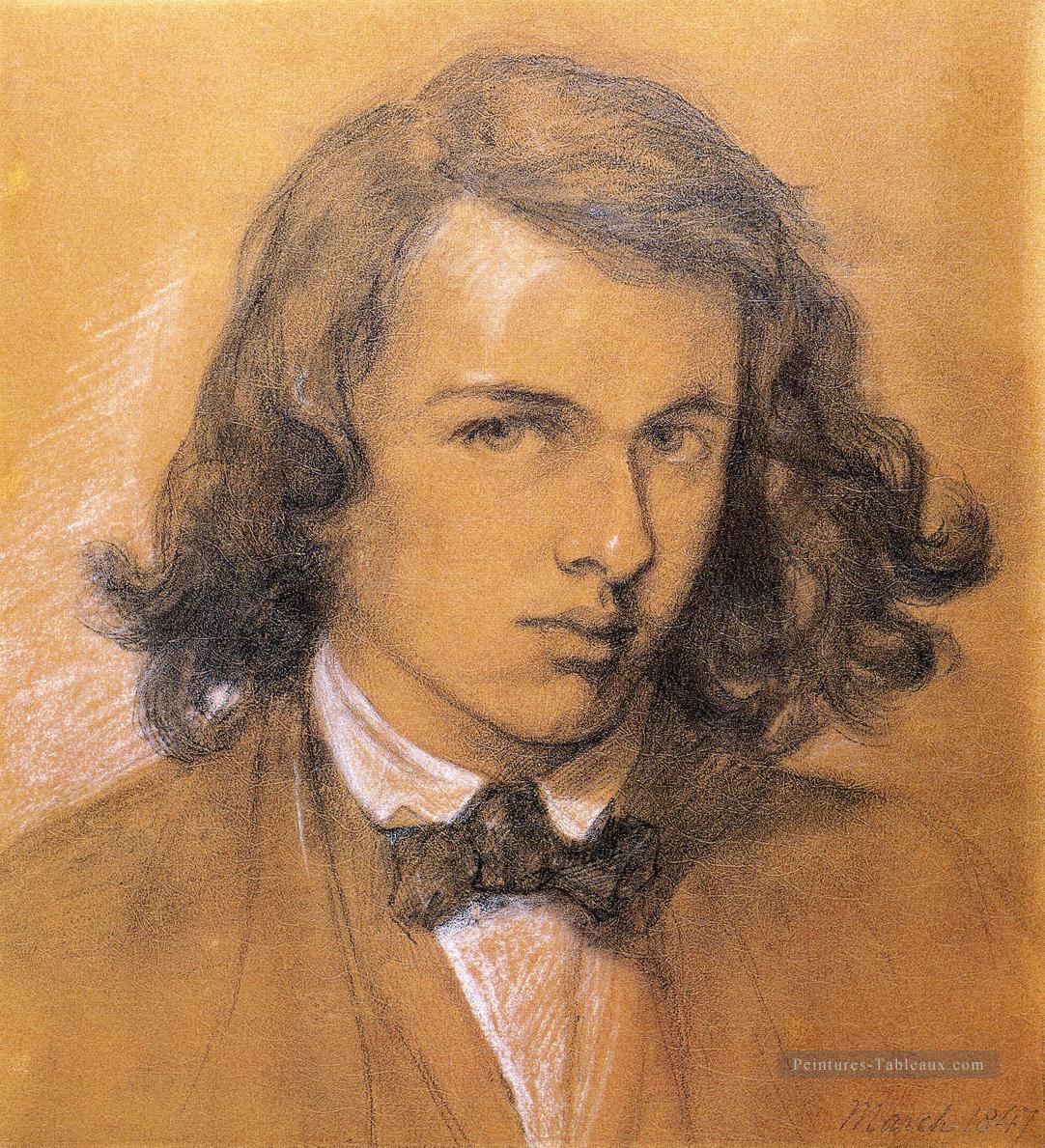 Autoportrait préraphaélite Brotherhood Dante Gabriel Rossetti Peintures à l'huile